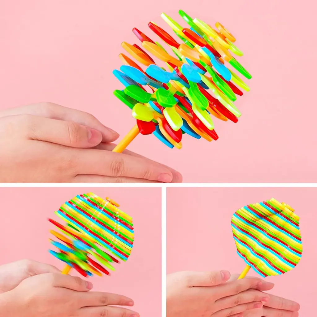 Colourful Spinning Candy Flower